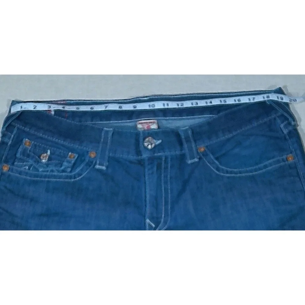 True Religion Jeans Mens Ricky Size 38 X 33 Blue 100%‎ Cotton Made In USA